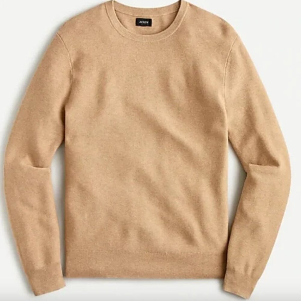 J Crew Cotton garter-stitch crewneck sweater Size Medium